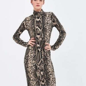 Zara animal print midi dress.